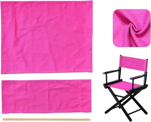 1 Set Director Chair Canvas Replacement with Wood Stick,21.2" L x 16.1" W Portable Replacement Cover Canvas for Directors Chair,Casual Home Director Chair Replacement Canvas (Rose Red)