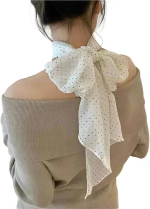 100% Mulberry Silk Long Scarf for Hair Beach Head Wraps for Women Handbag accessories Necktie