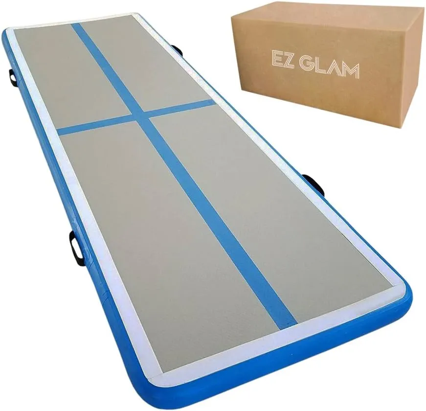 10ft/13ft/16ft/20ft Air Mat Tumble Track Inflatable Gymnastics Tumbling Track Mat with Electric Air Pump for Cheerleading/Practice/Beach/Park/Home use
