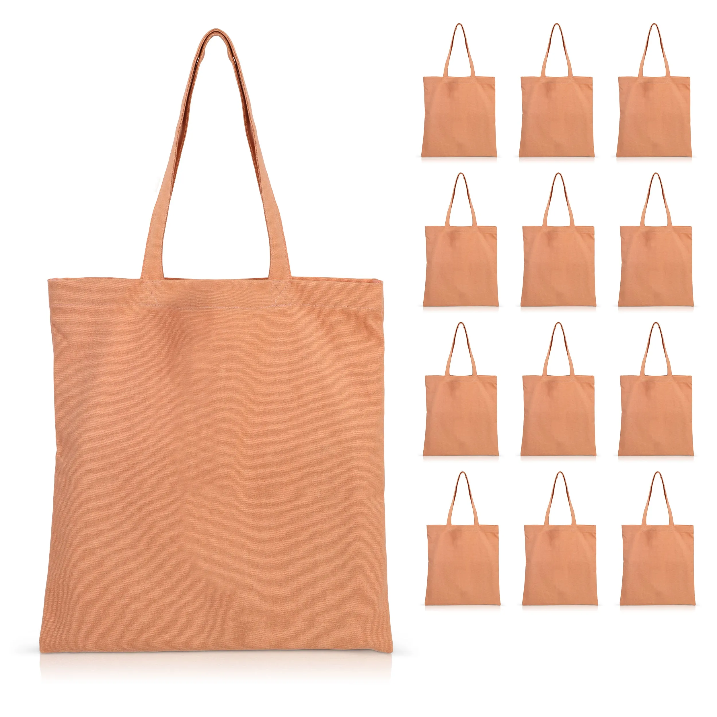 12 pcs Cotton Canvas Craft Totes