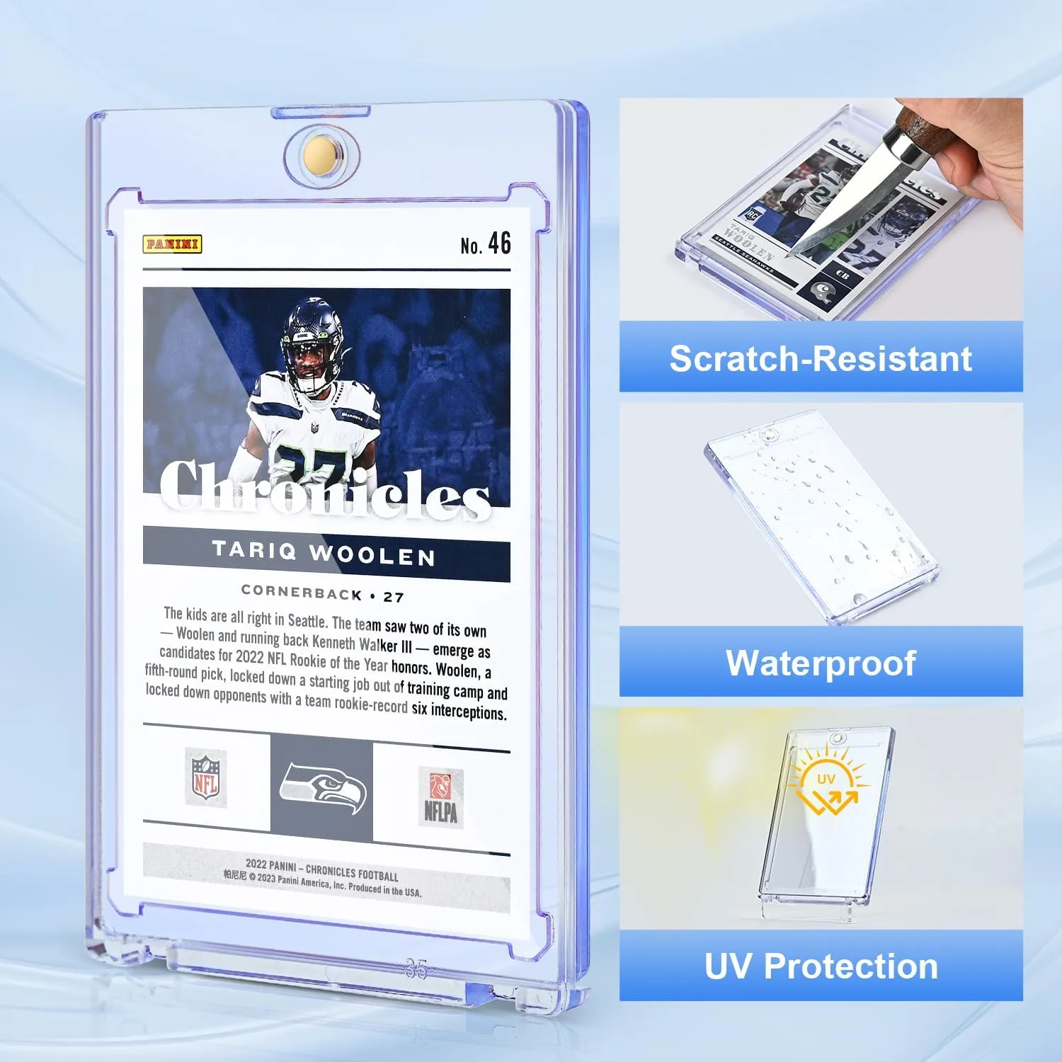 120ct Magnetic Card Holder for Trading Cards, 35pt One Card Holder Touch, U-V Protection Magnetic Card Case for Baseball Cards, Card Protectors Hard Plastic, Display Case for Sports Cards, Game Cards
