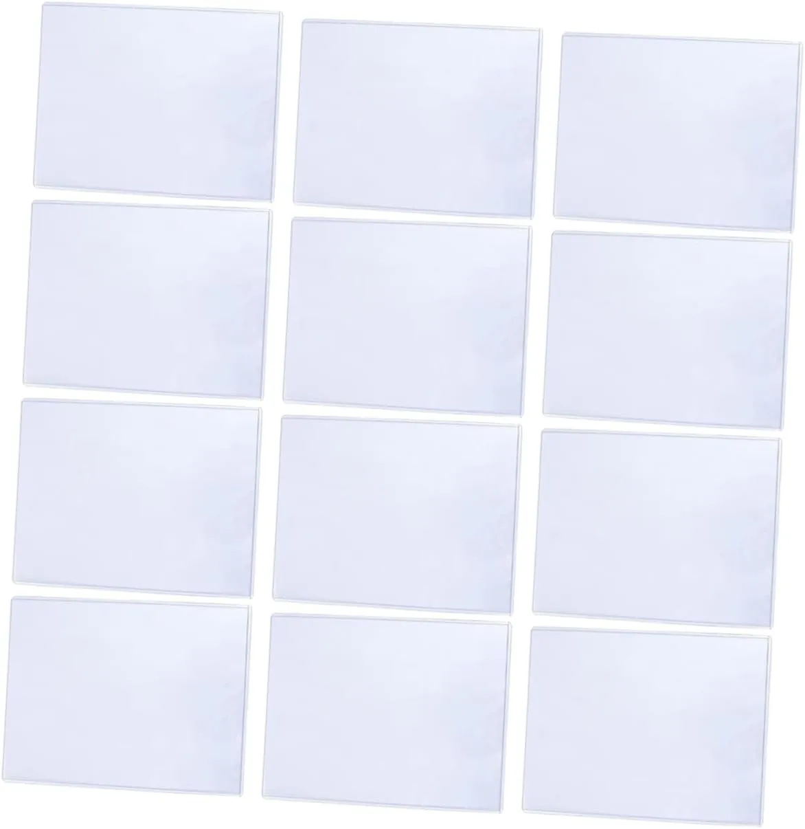 12pcs Trading Photo Sleeves No Holes Sheet Protectors 21.6x28cm Simple Style Photo Covers for Game Cards