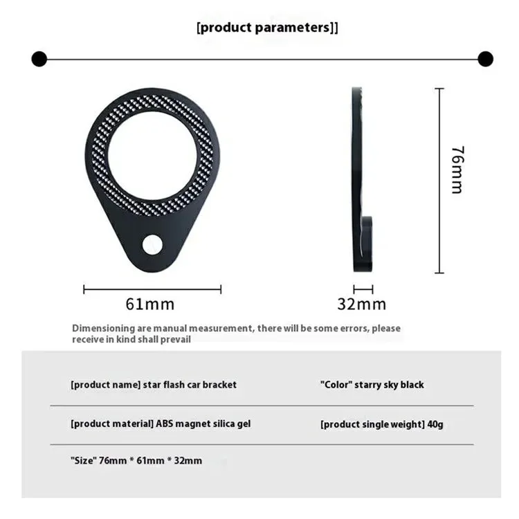 158E Car Air Vent Hook Mount 360 Degree Rotating Compatible with MagSafe Cell Phone Bracket