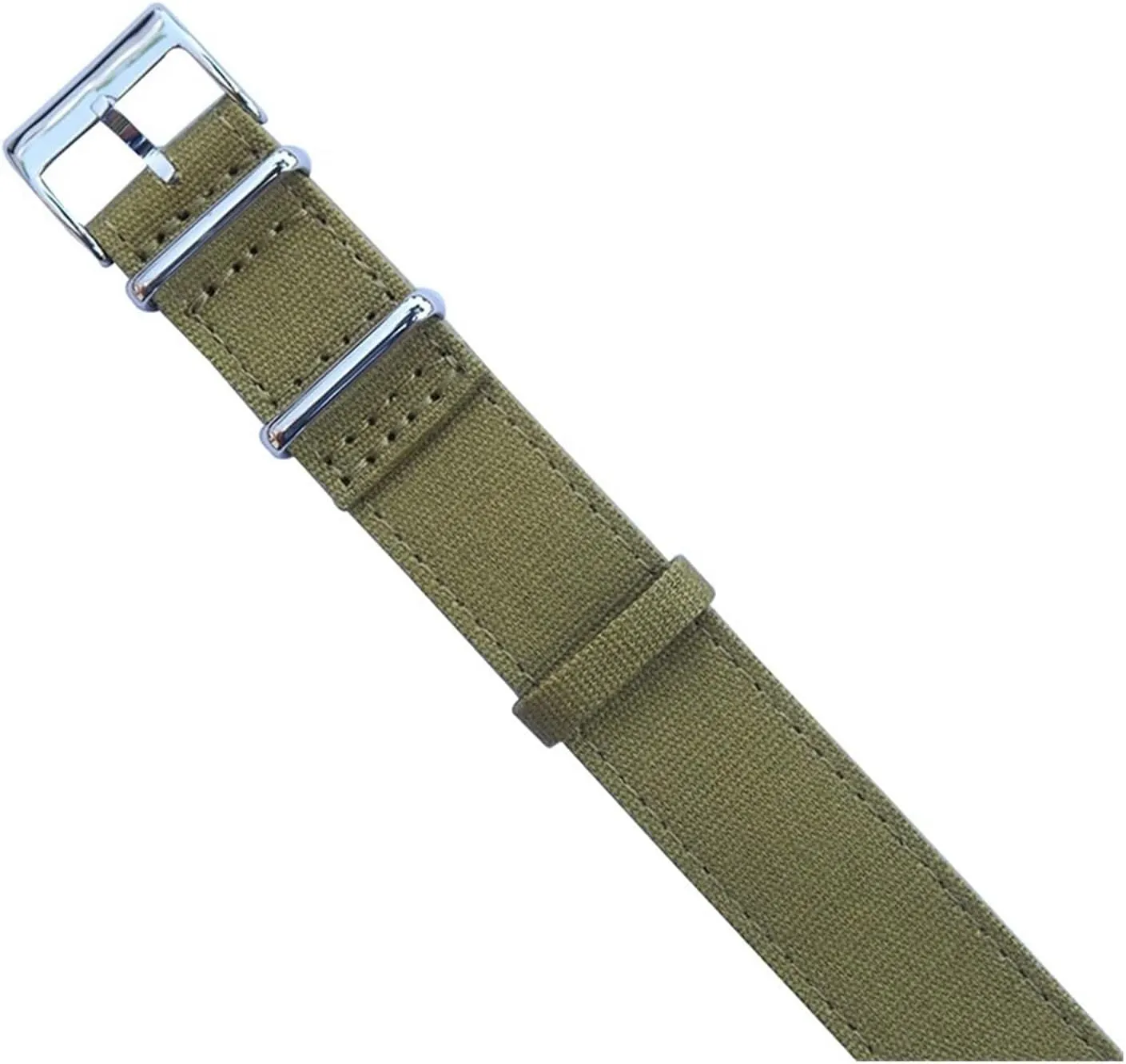 18mm 20mm 22mm Canvas army Khaki green military watch band strap