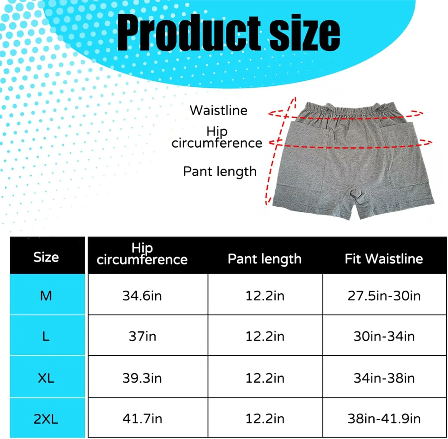 2 Pack Nephrostomy Bag Shorts, Urine Bag Pants, Catheter Bag Pants for Ostomy Drainage Bag, Elderly, Incontinence Care (Grey, Medium)