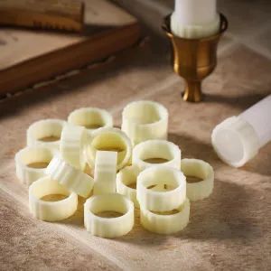 20 Pack Rubber Taper Candle Hugger Grips Rings Holders Stay Put Candle Grips Inserts Keep the Bougie Upright and in Place for Taper Bougie Cups