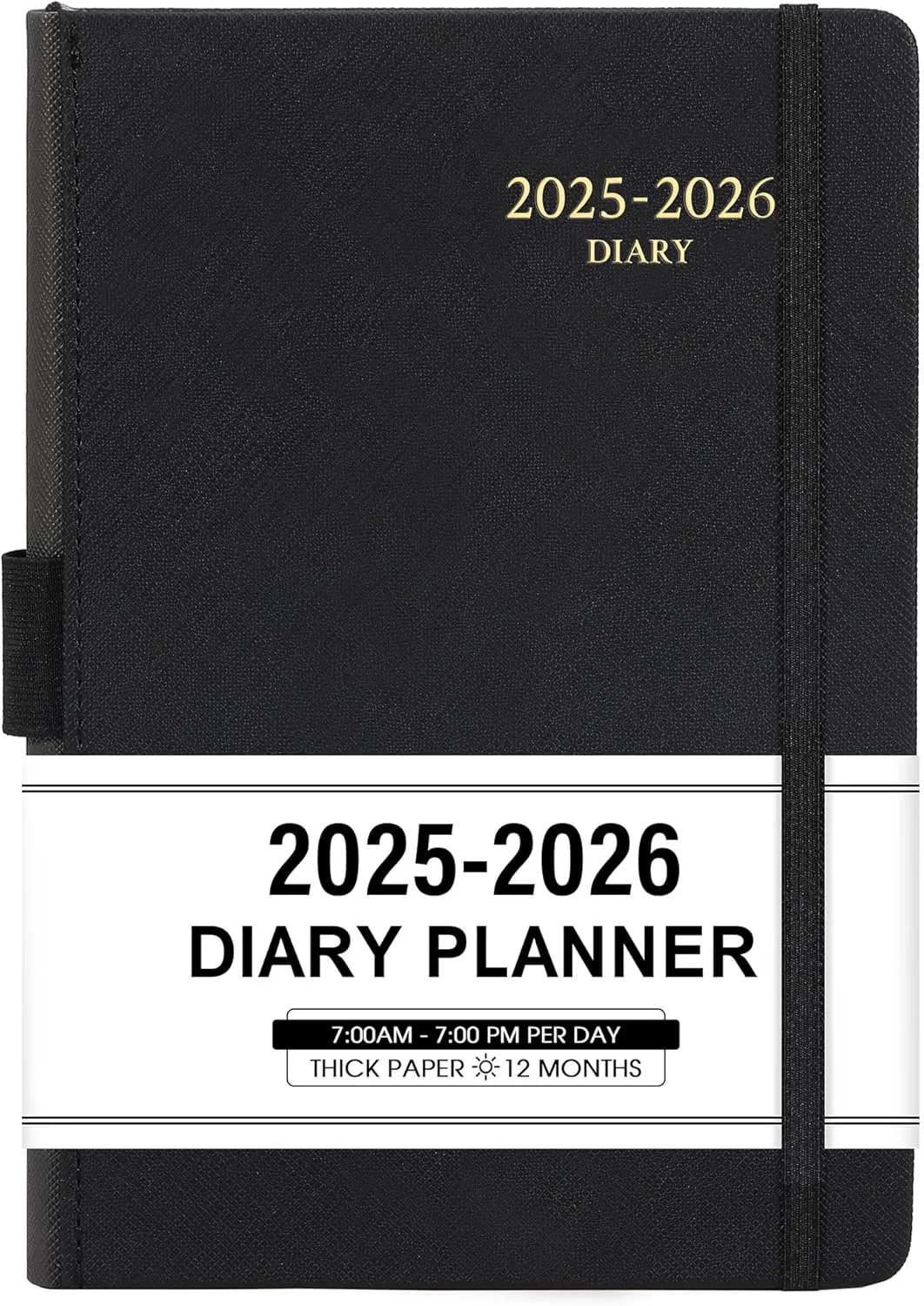 2025-2026 Appointment Book & Planner - Jul 2025 - Jun 2026, Daily Hourly Planner, 5.75" X 8.25", 60-Minute Interval, Faux Soft Leather Cover, Premium Paper, Academic Calendar, Pen Holder, Inner Pocket