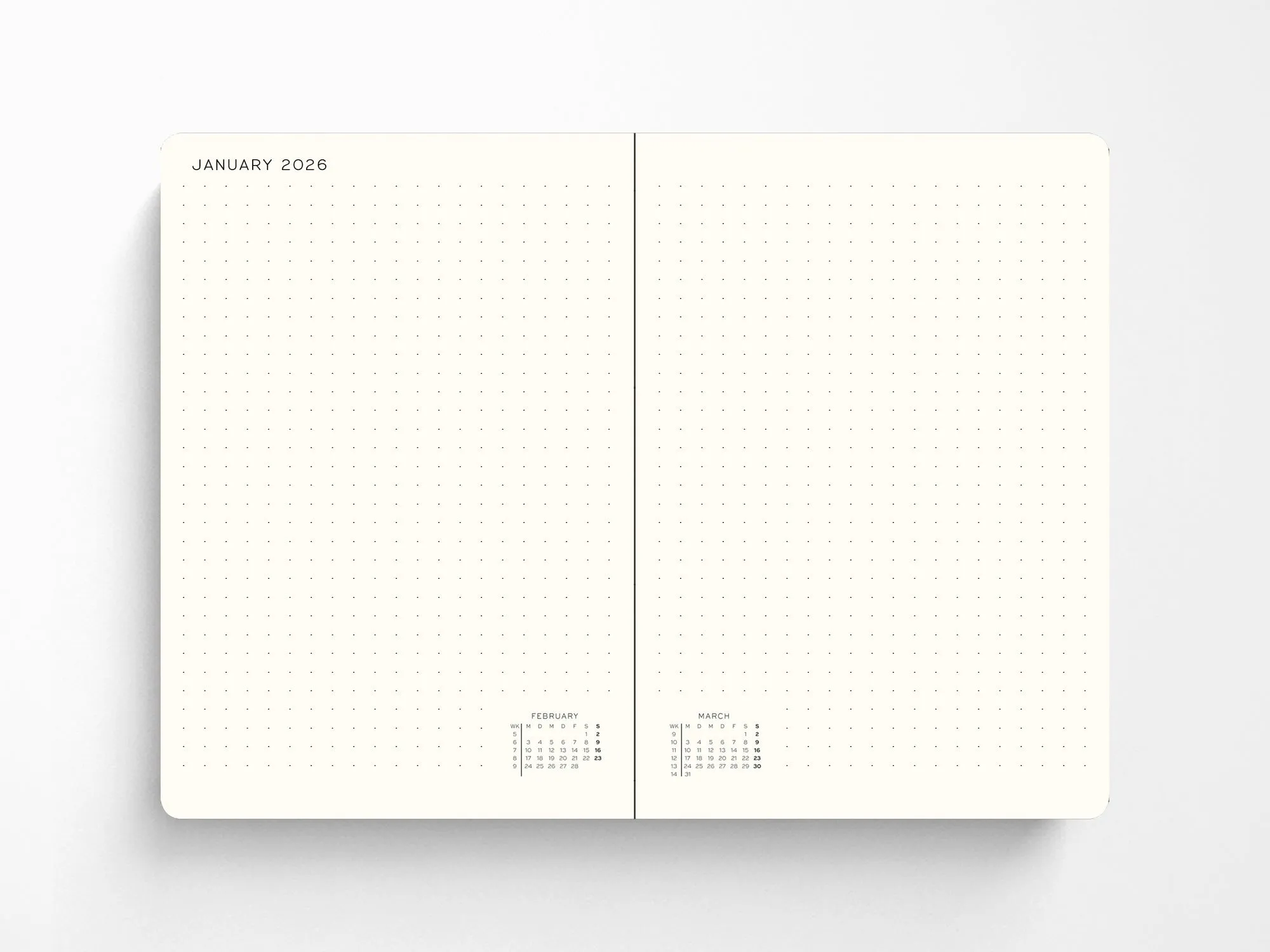 2026 Leuchtturm 1917 Daily Planner - DUSTY ROSE Hardcover, Dotted Pages