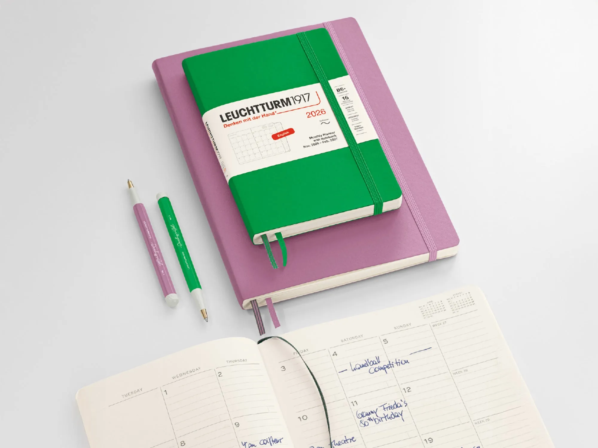 2026 Leuchtturm 1917 Monthly Planner with Notebook - RISING SUN Softcover