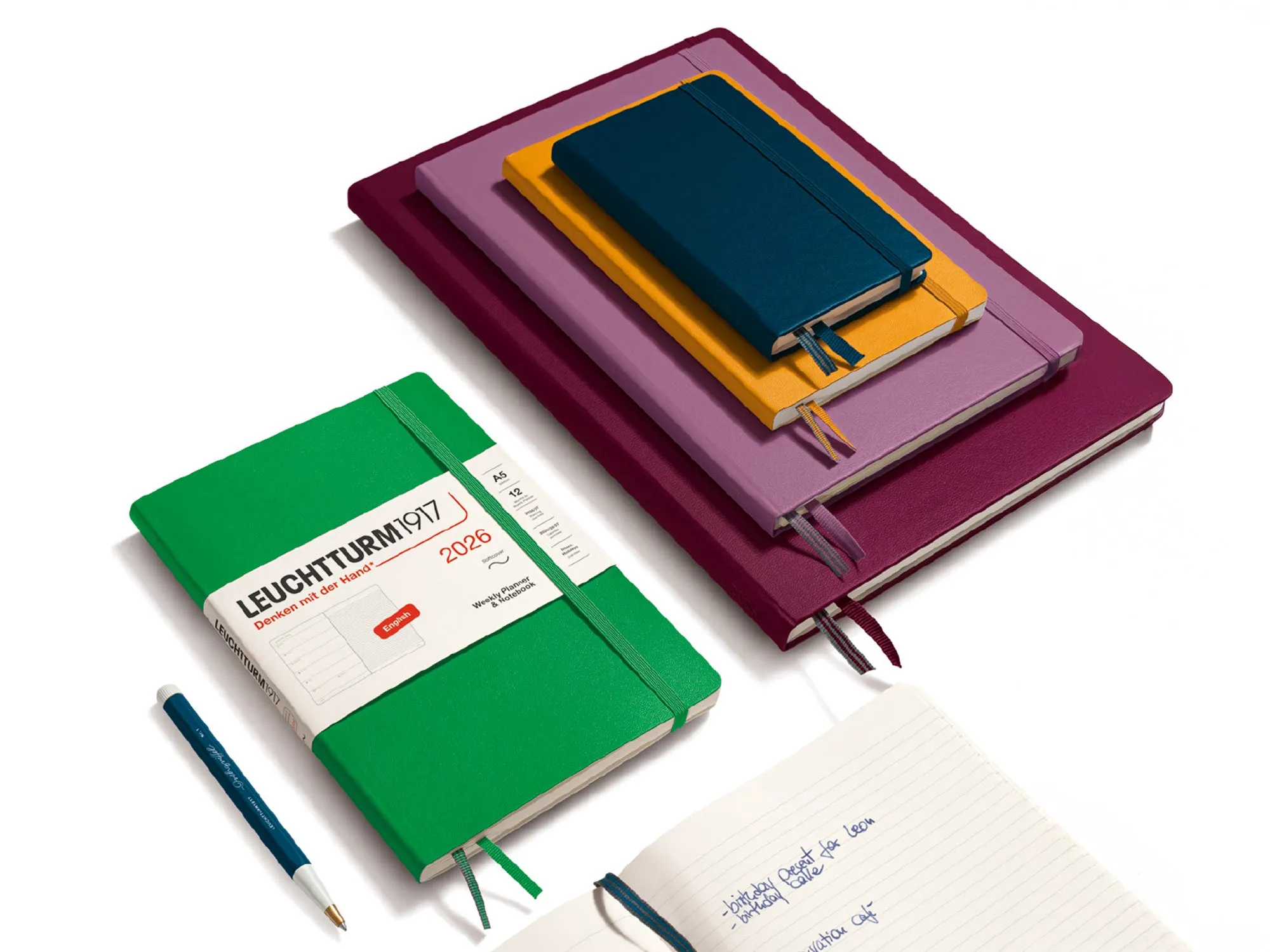 2026 Leuchtturm 1917 Weekly Planner & Notebook - RISING SUN Hardcover, Ruled Pages