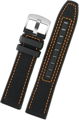 22mm Canvas Rubber Watch Strap Men Wrist Band Bracelet ForTissot Series Soft Watchbands