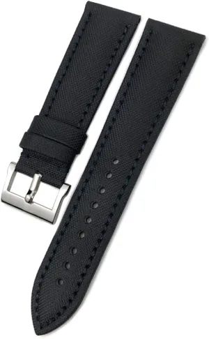 23mm Nylon Fiber Canvas Watch Strap Replacement for Blancpain Fifty Fathoms Black Strap Watch Bracelets