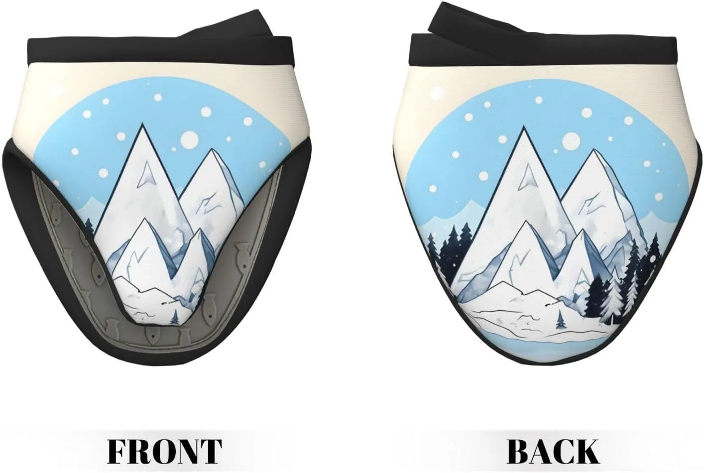 2PCS Mini Silicone Oven Mitts Snow-Capped Mountains Print Pot Holders Set â€“ 260°C Protection, Ideal for Baking, Cooking, Grilling