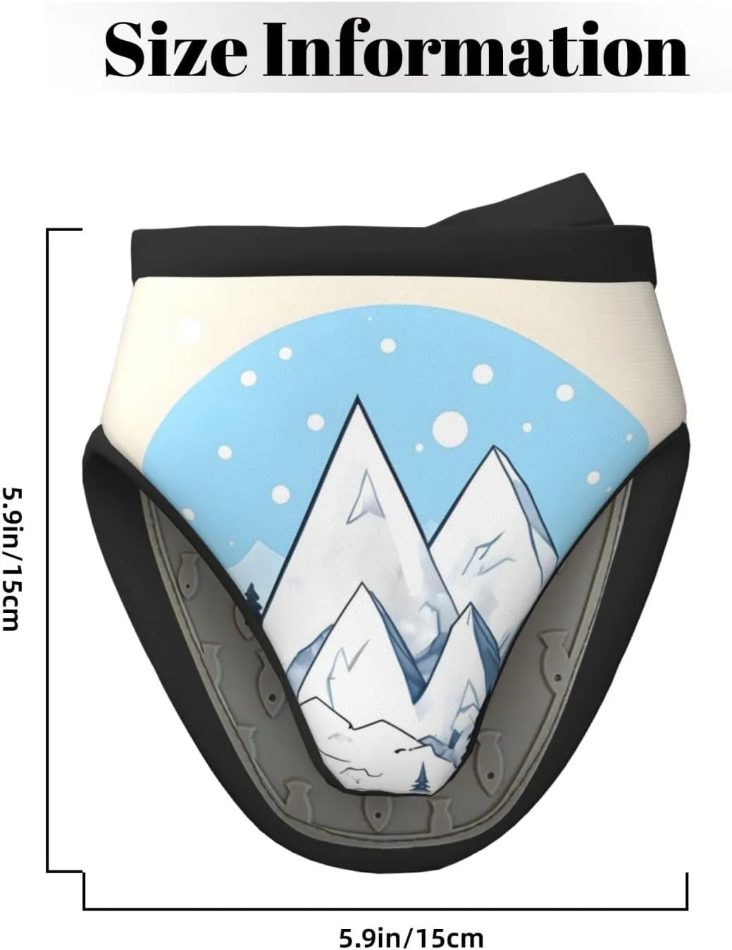 2PCS Mini Silicone Oven Mitts Snow-Capped Mountains Print Pot Holders Set â€“ 260°C Protection, Ideal for Baking, Cooking, Grilling