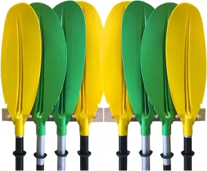 2PCS Paddle Rack Holds, Paddle Storage Wall Racks for Kayak Paddles/Sup Paddles/Canoe Paddles/Dragon Boat Paddles, Bamboo, Max 8 pcs Paddle Holding Capacity.