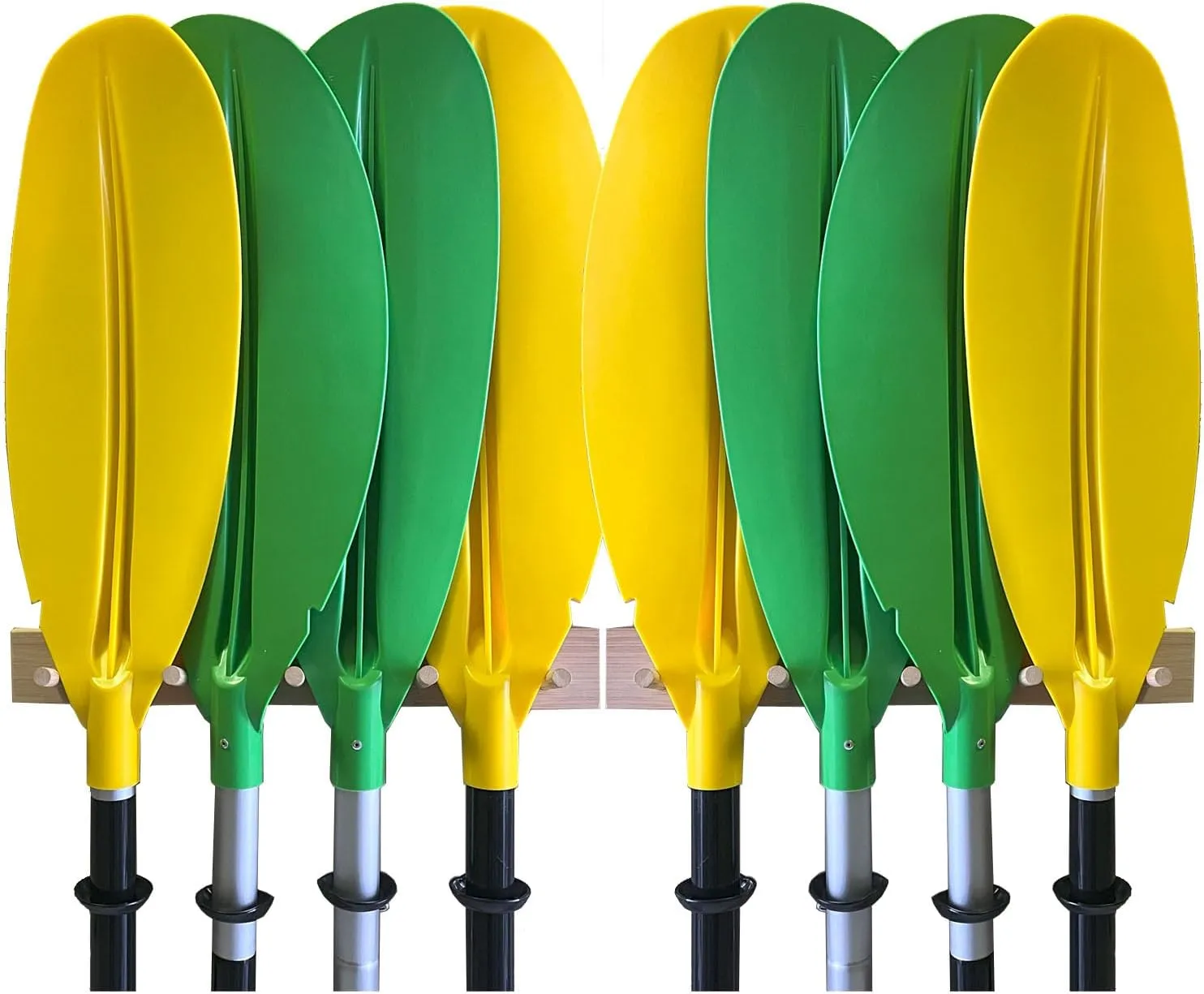 2PCS Paddle Rack Holds, Paddle Storage Wall Racks for Kayak Paddles/Sup Paddles/Canoe Paddles/Dragon Boat Paddles, Bamboo, Max 8 pcs Paddle Holding Capacity.