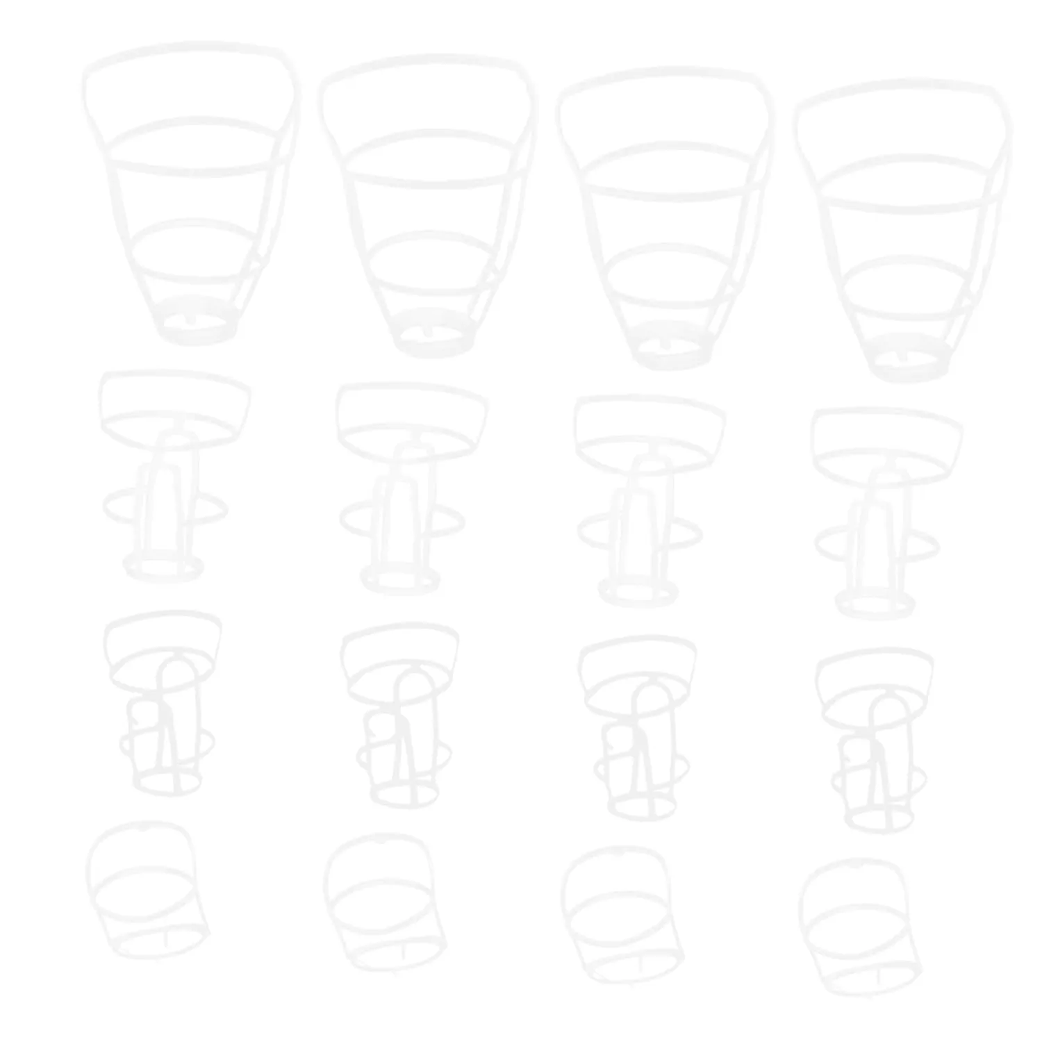 3 20pcs Hanging Nets for Saline Bottles Reusable Plastic Net Cages Secure Fit Design for Bottles and for Patient Use 20pcs*3