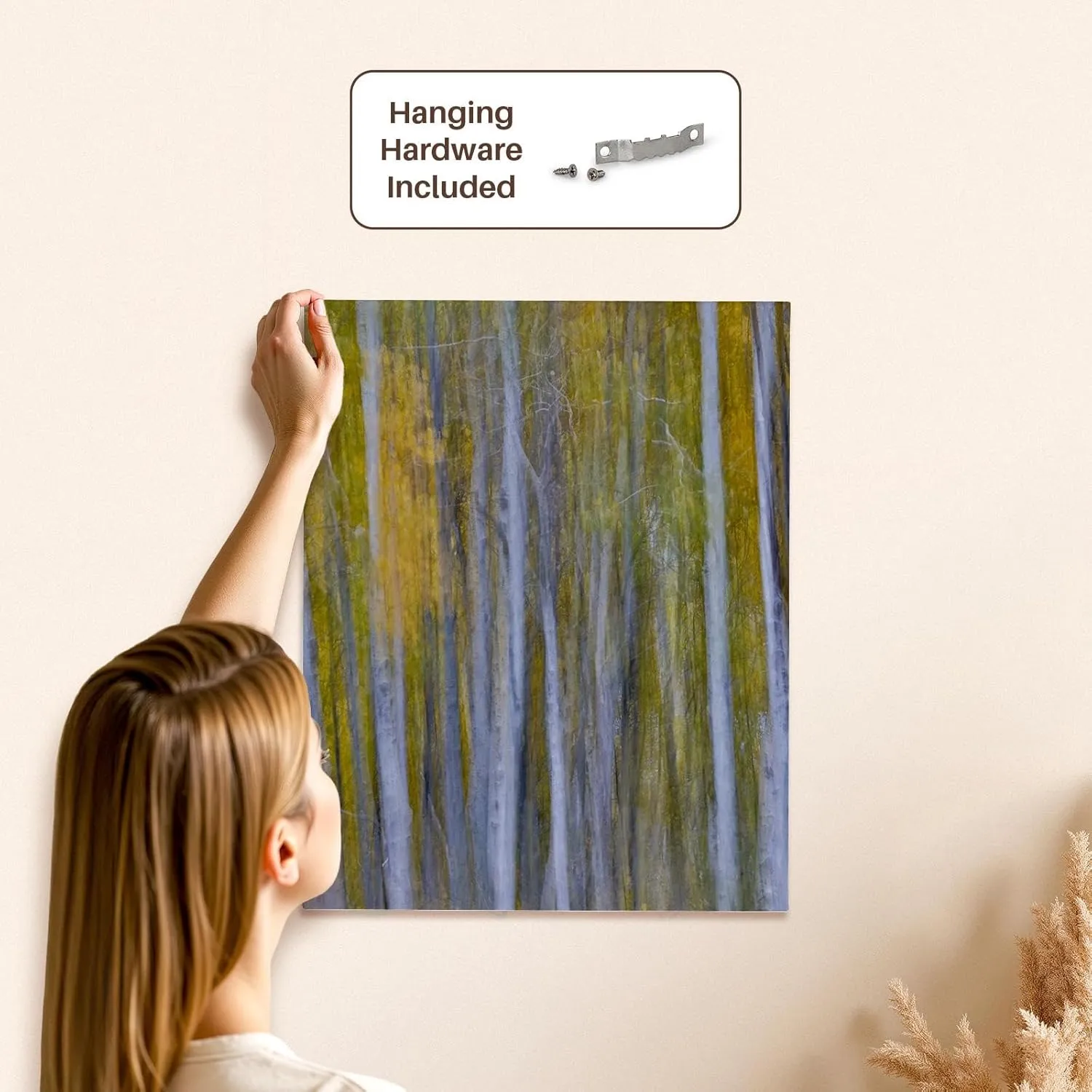 3dRose, California, June Lake. Aspens in Fall golden color, blur motion, Museum Grade Canvas Wrap