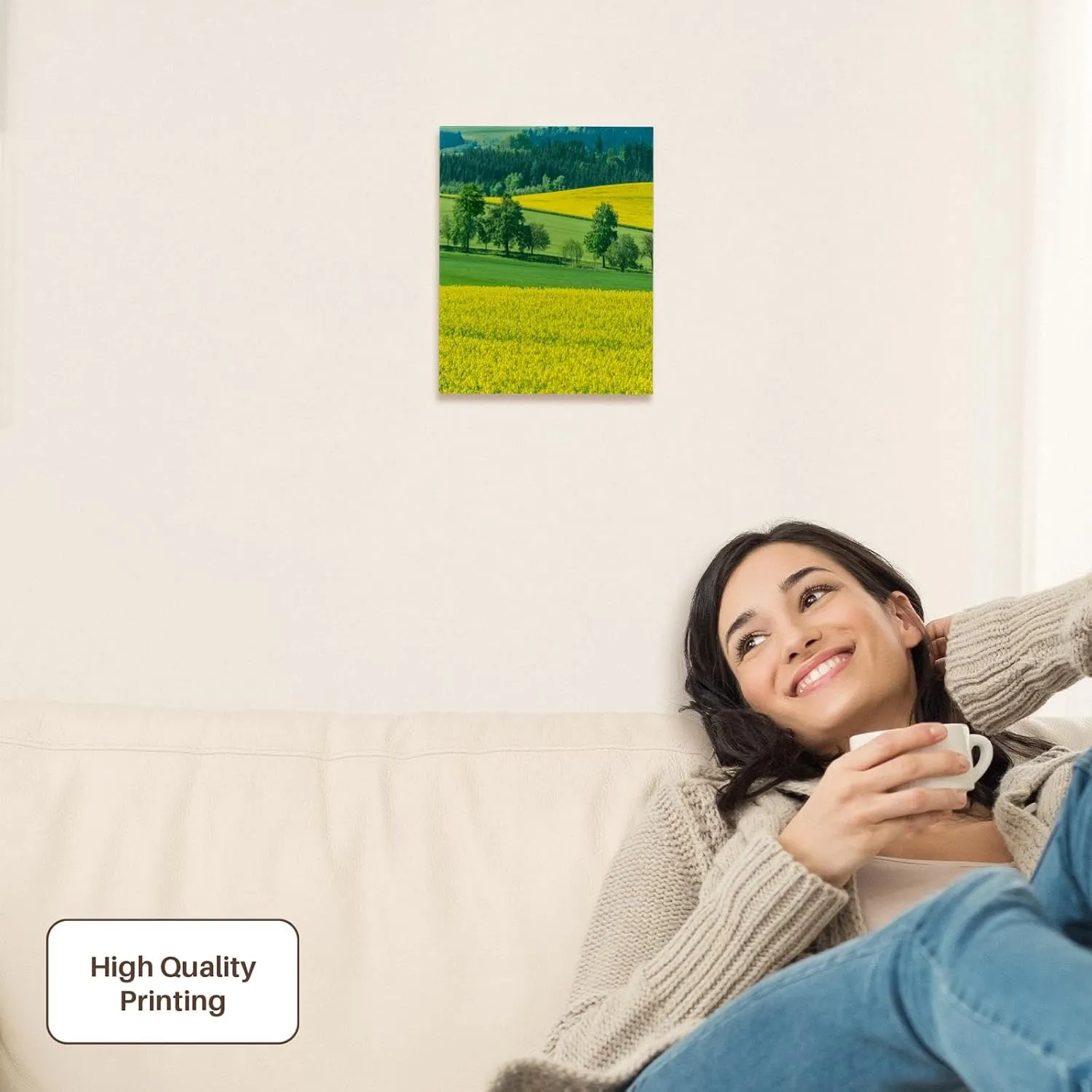 3dRose, Europe, Czech Republic, Bohemia, Canola and Wheat Fields., Museum Grade Canvas Wrap 8x10