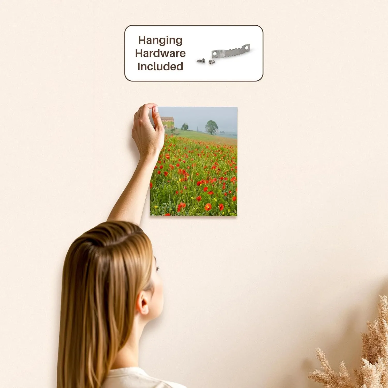 3dRose, Italy, Tuscany. A foggy morning amidst a field of poppies., Museum Grade Canvas Wrap 8x10
