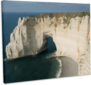 3dRose, Manneporte arch, cliffs, Etretat, Normandy, FRANCE - EU09 KSC0025 - Kevin Schafer, Museum Grade Canvas Wrap 20x16