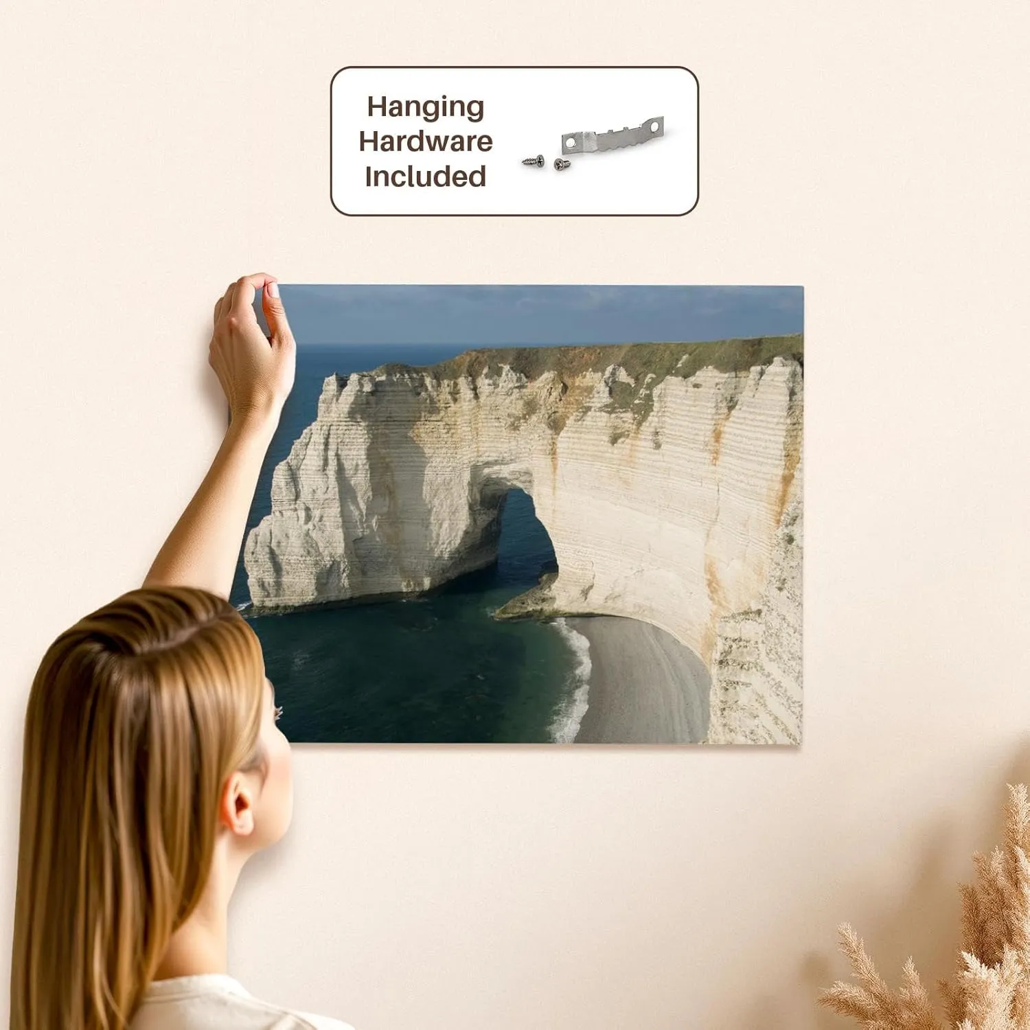 3dRose, Manneporte arch, cliffs, Etretat, Normandy, FRANCE - EU09 KSC0025 - Kevin Schafer, Museum Grade Canvas Wrap 20x16