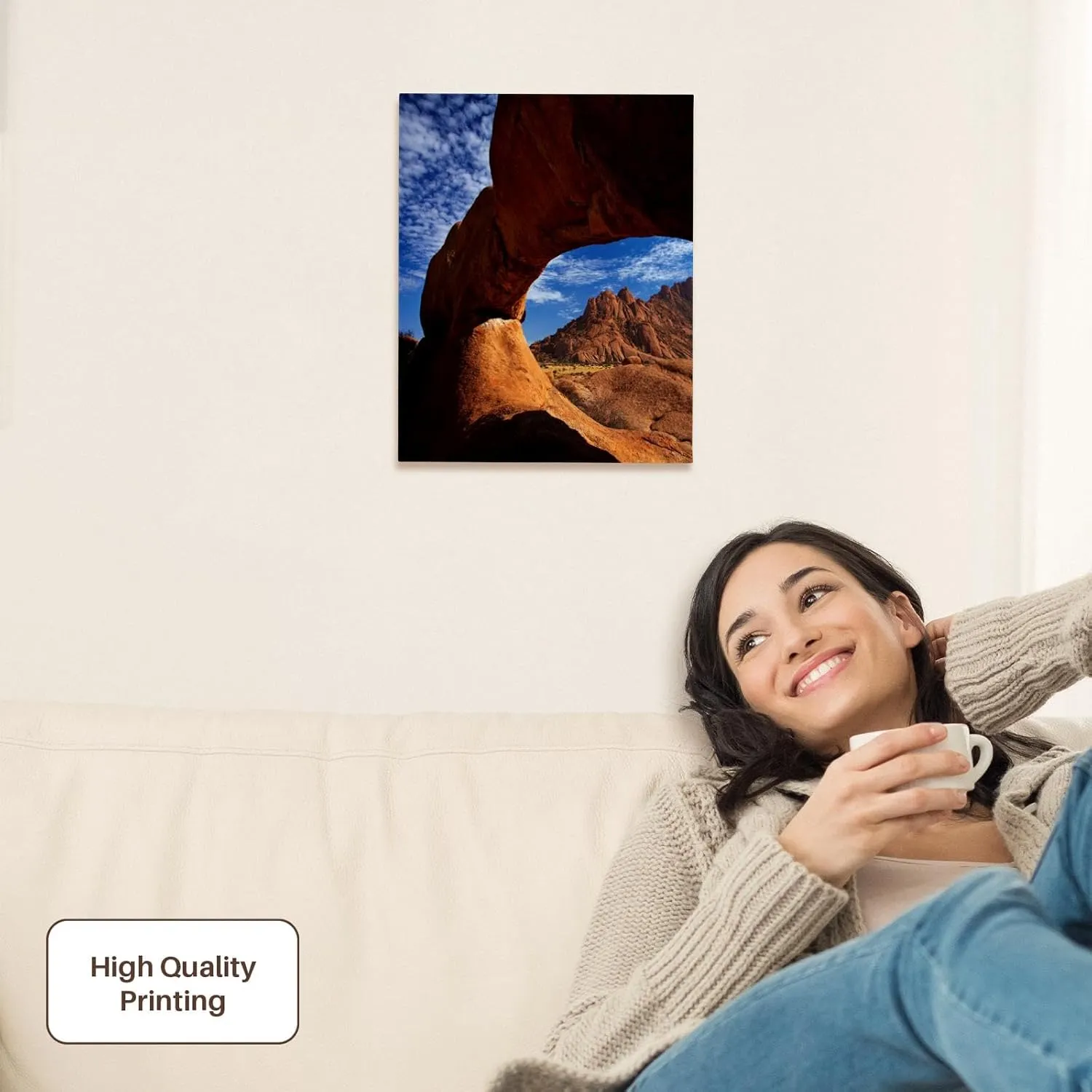 3dRose, Natural rock arch at Spitzkoppe, Pondok Mountains, Namibia, Africa., Museum Grade Canvas Wrap 11x14