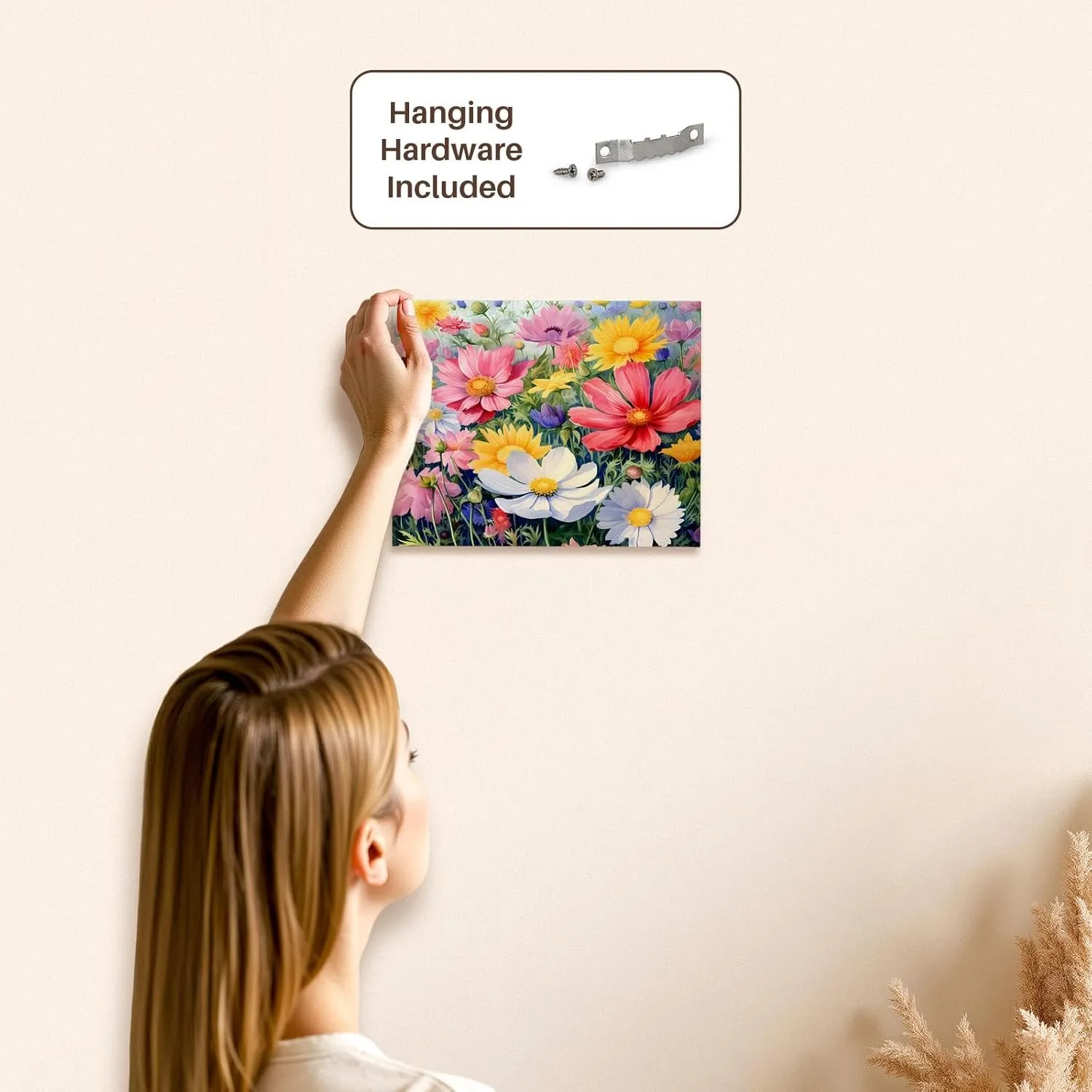 3dRose, Pretty Field Of Flowers Background, Museum Grade Canvas Wrap 10x8