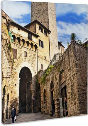 3dRose, Stone Arch de Becci de Cuganesi, San Gimignano, Italy - EU16 MGL0074 - Miva Stock, Museum Grade Canvas Wrap 8x10