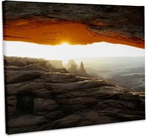 3dRose, USA, Canyonlands NP, Mesa Arch at sunrise, Museum Grade Canvas Wrap 20x16
