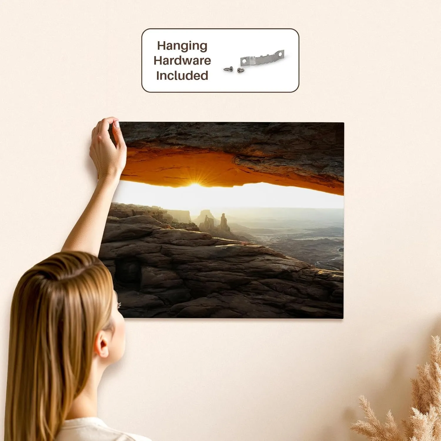 3dRose, USA, Canyonlands NP, Mesa Arch at sunrise, Museum Grade Canvas Wrap 20x16
