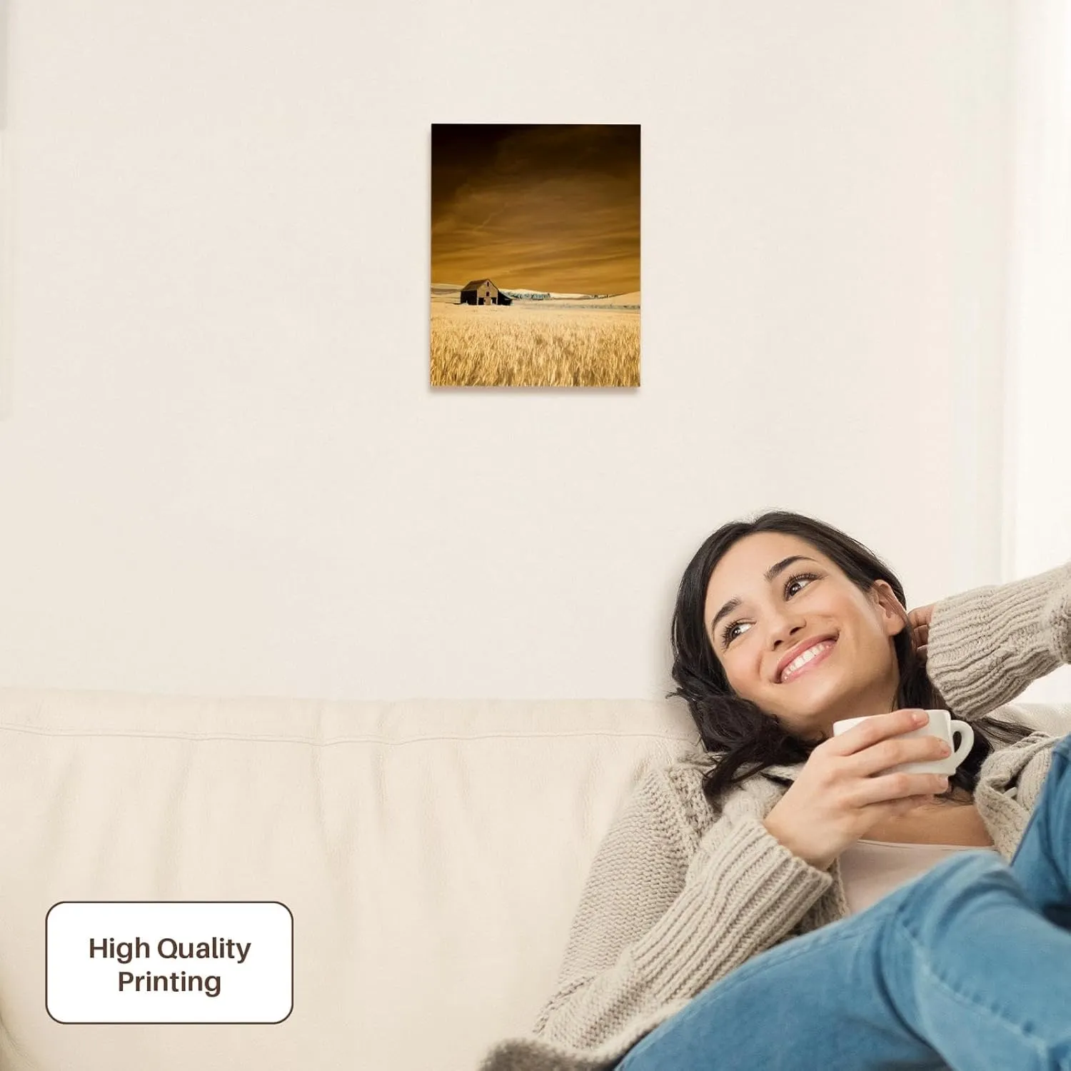 3dRose, USA, Washington State, Palouse. Old barn in the middle of wheat field, Museum Grade Canvas Wrap 8x10