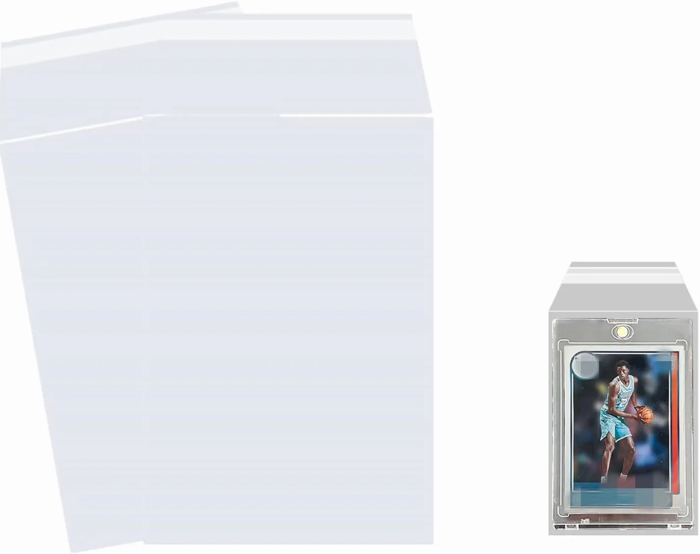 400PCS Resealable Team Bags for One Touch Card Holders 35PT-130PT, Fit Sleeves for Magnetic Card Holders, for One Touch Sleeves(35pt-130pt) (400)