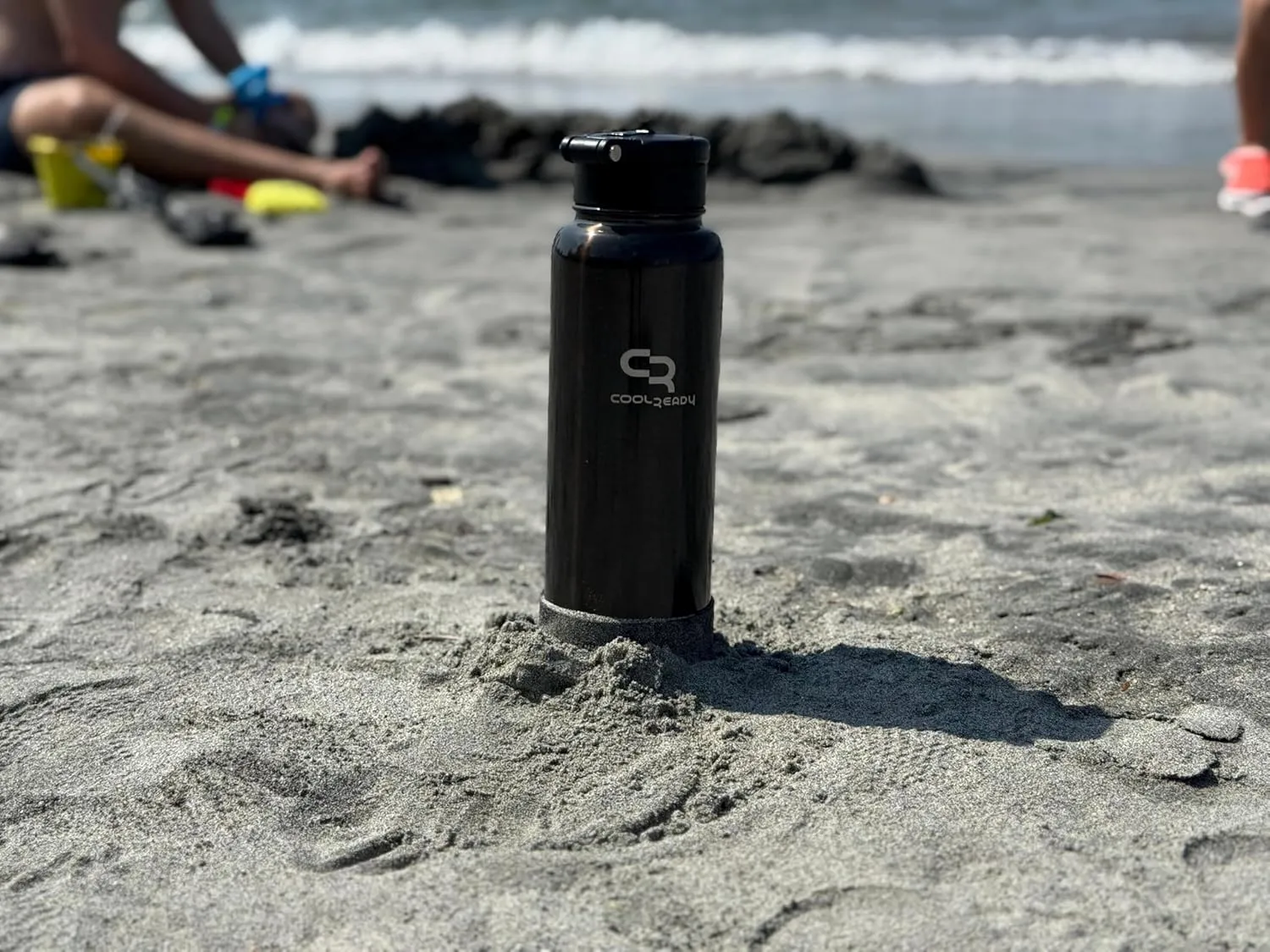 40oz Black Double Walled Insulated Stainless Steel Water Bottle with Straw Lid, Chug Lid, Silicon Boot, Wide Mouth, Workout Bottle for Men and Women