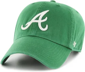 '47 MLB Kelly Green Primary Logo Clean Up Adjustable Strap Hat Cap, Adult One Size Fits All