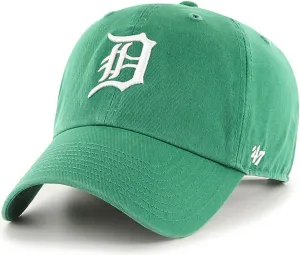 '47 MLB Kelly Green Primary Logo Clean Up Adjustable Strap Hat Cap, Adult One Size Fits All