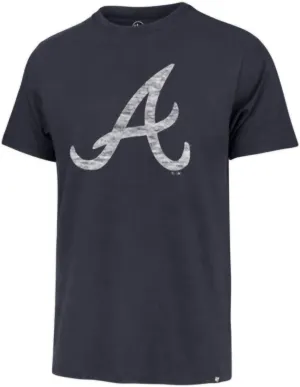 47 MLB Men's Team Color Distressed Imprint Primary Logo Wordmark Short Sleeve Baseball T-Shirt
