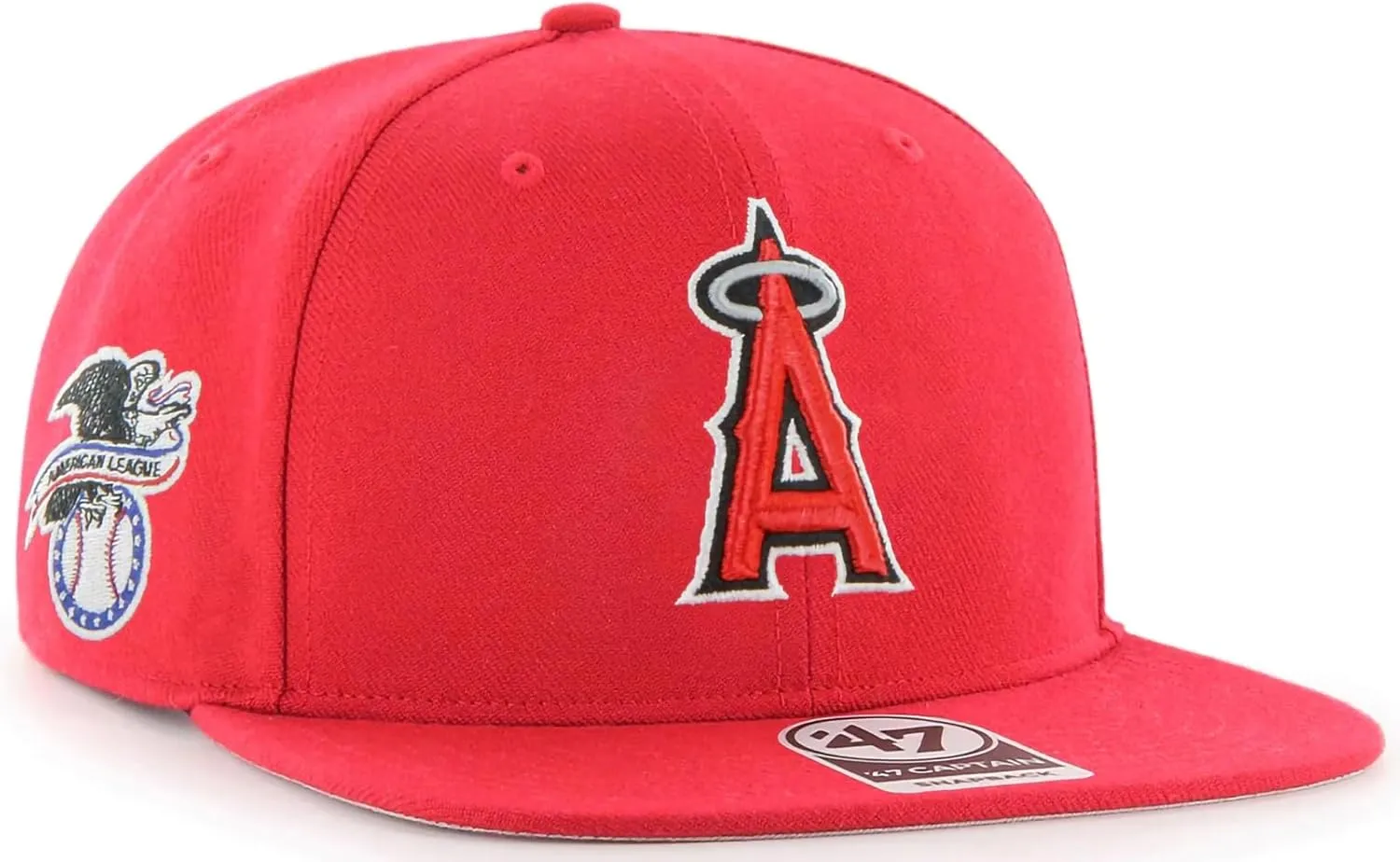 47 MLB Sure Shot Captain Hat Adjustable Structured 6-Panel Snapback Hat Cap, Adult One Size Fits All