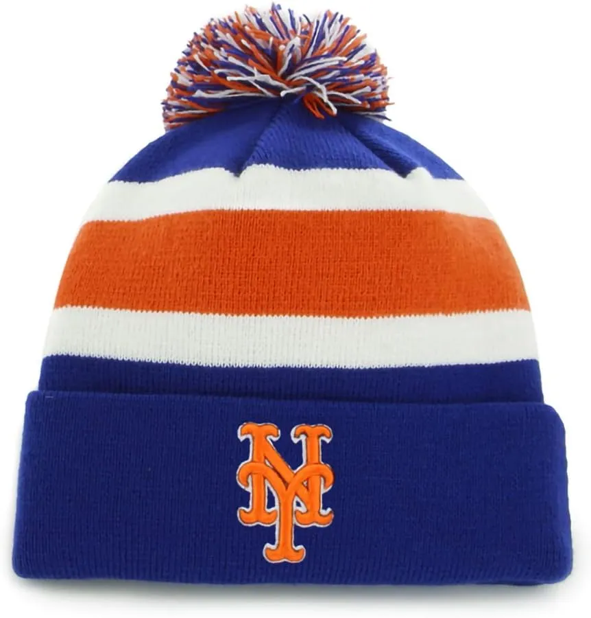 47 MLB Unisex-Adult Primary Logo Breakaway Team Color Primary Logo Cuffed Knit Beanie Hat Cold Weather Hat, One Size