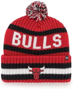 47 NBA Unisex-Adult Team Color Officially Licensed Primary Logo Bering Sport Knit Cuffed Pom Beanie Cold Weather Hat
