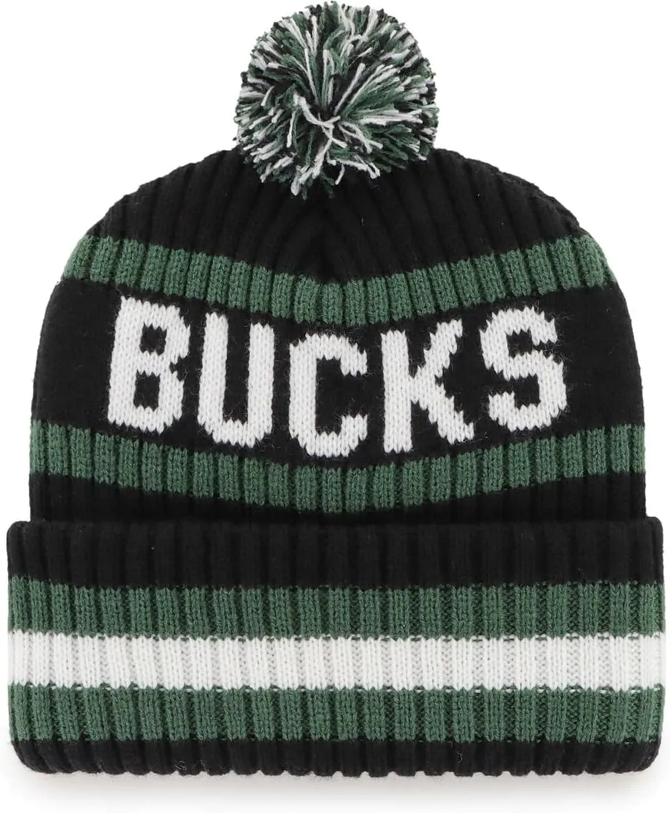 47 NBA Unisex-Adult Team Color Officially Licensed Primary Logo Bering Sport Knit Cuffed Pom Beanie Cold Weather Hat