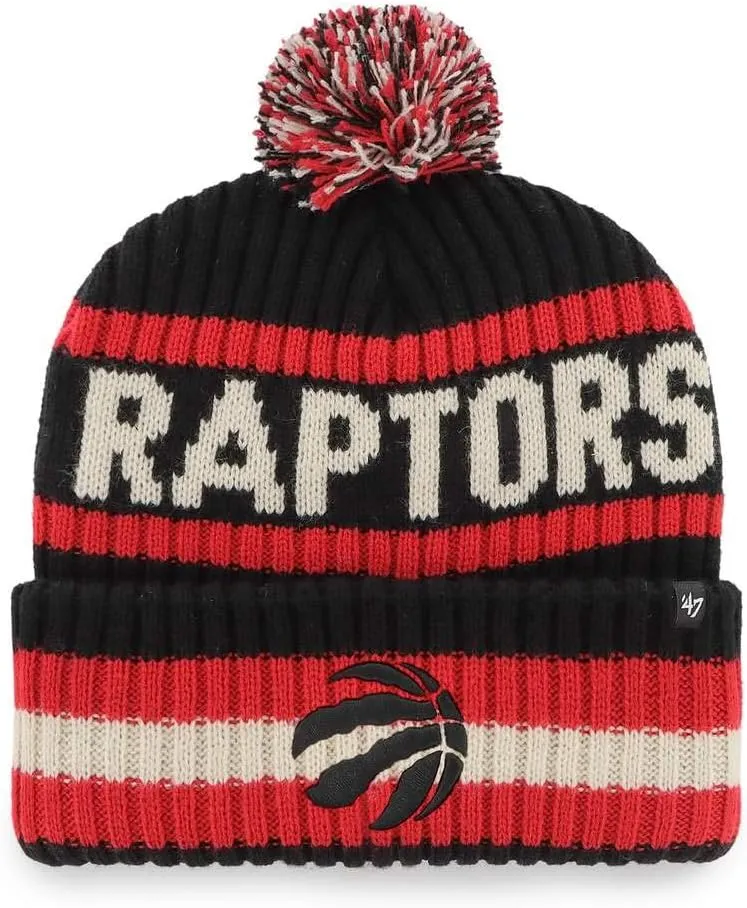 47 NBA Unisex-Adult Team Color Officially Licensed Primary Logo Bering Sport Knit Cuffed Pom Beanie Cold Weather Hat