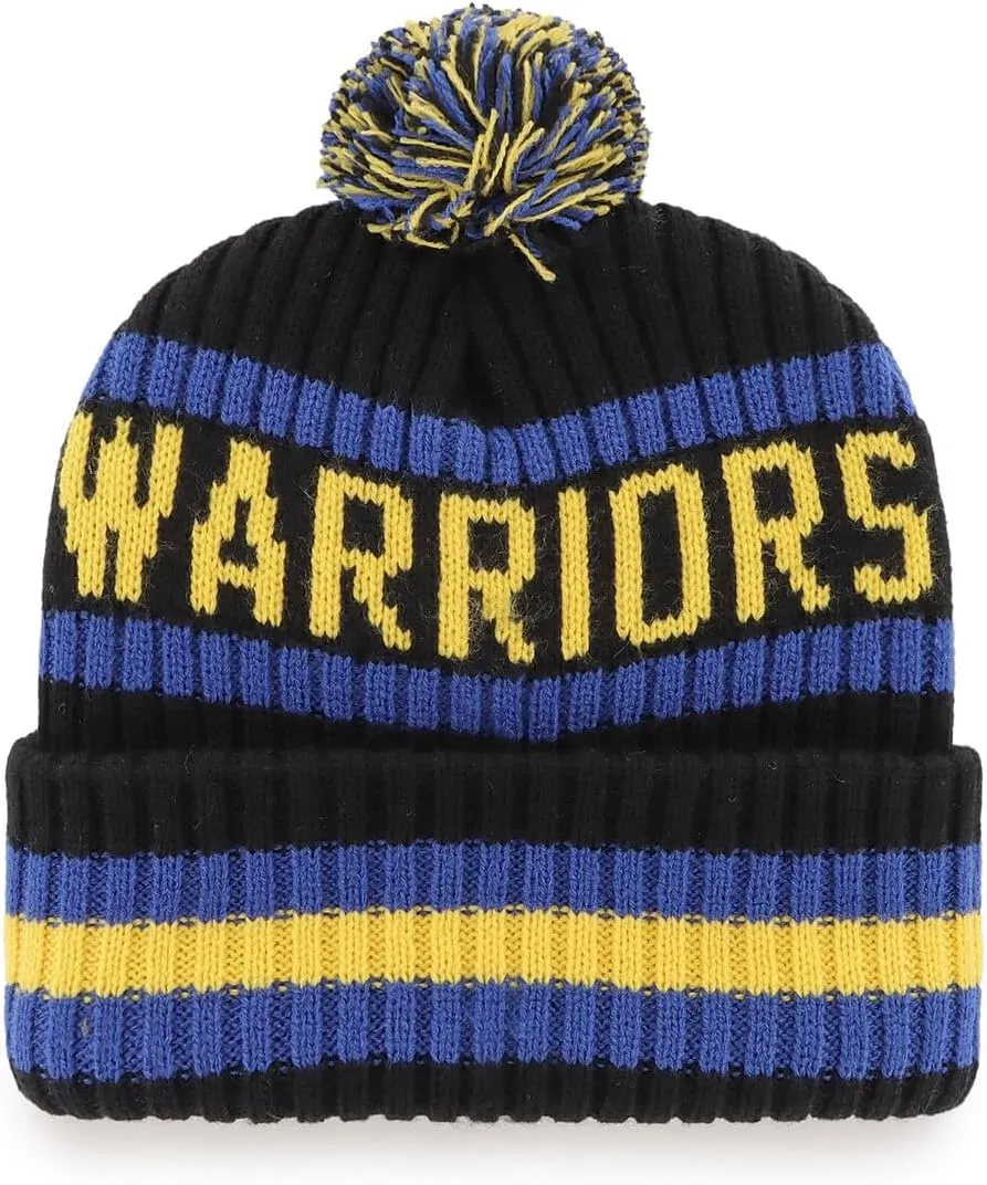 47 NBA Unisex-Adult Team Color Officially Licensed Primary Logo Bering Sport Knit Cuffed Pom Beanie Cold Weather Hat