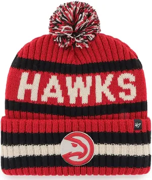 47 NBA Unisex-Adult Team Color Officially Licensed Primary Logo Bering Sport Knit Cuffed Pom Beanie Cold Weather Hat