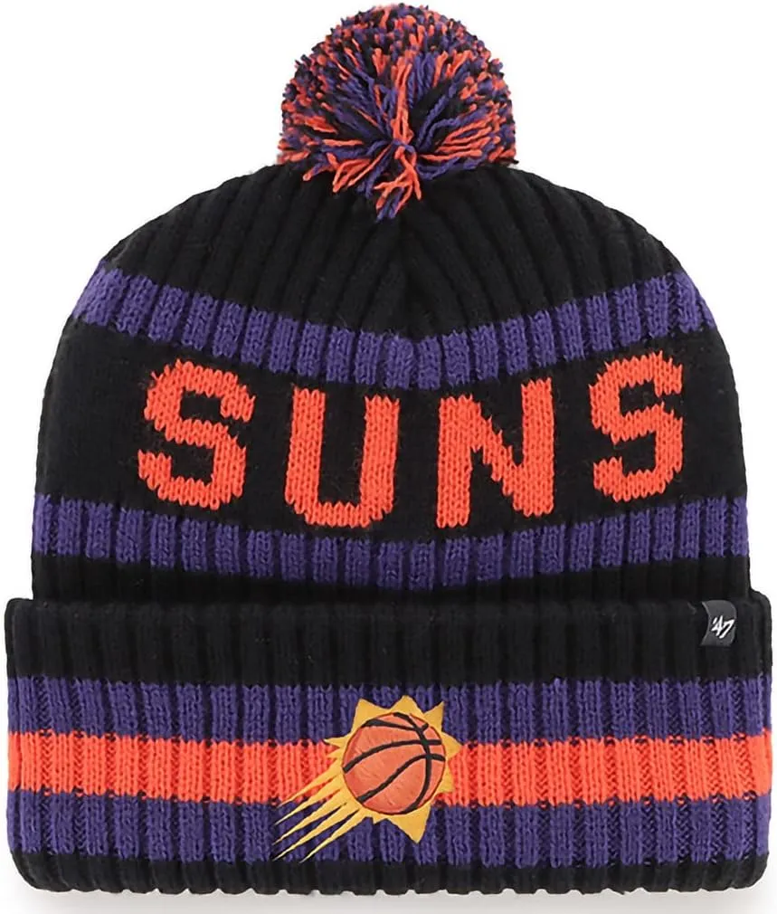 47 NBA Unisex-Adult Team Color Officially Licensed Primary Logo Bering Sport Knit Cuffed Pom Beanie Cold Weather Hat