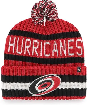 47 NHL Unisex-Adult Team Color Officially Licensed Primary Logo Bering Sport Knit Cuffed Pom Beanie Cold Weather Hat