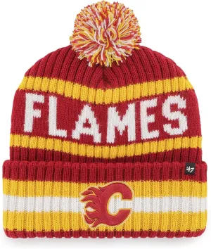 47 NHL Unisex-Adult Team Color Officially Licensed Primary Logo Bering Sport Knit Cuffed Pom Beanie Cold Weather Hat