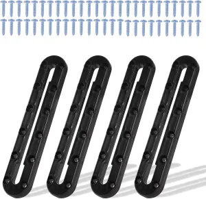 4pcs Kayak Tracks, 9.2 inch Kayak Low Profile Track with 52 Screws Kayak Rail Accessories Kayak Gear Track Mount for Fishing Rods Cup Holders Paddles Fish Finders Anchor Cleats