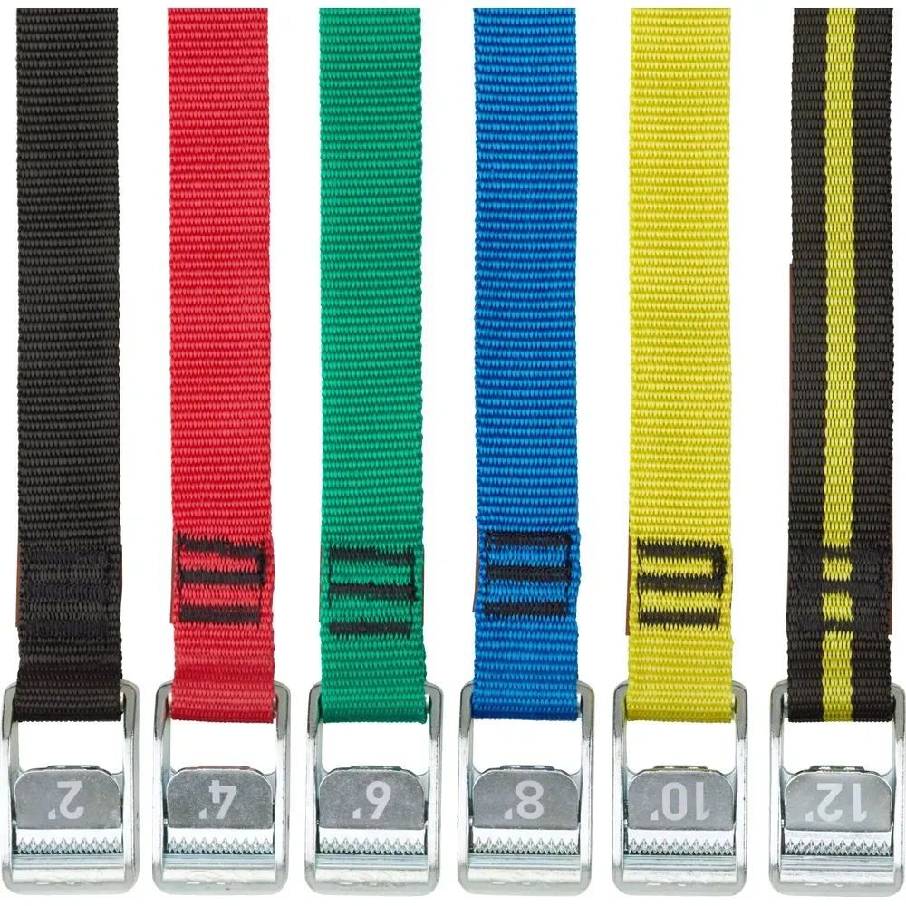 6ft Green Color-Coded Tie-down Straps, 1in