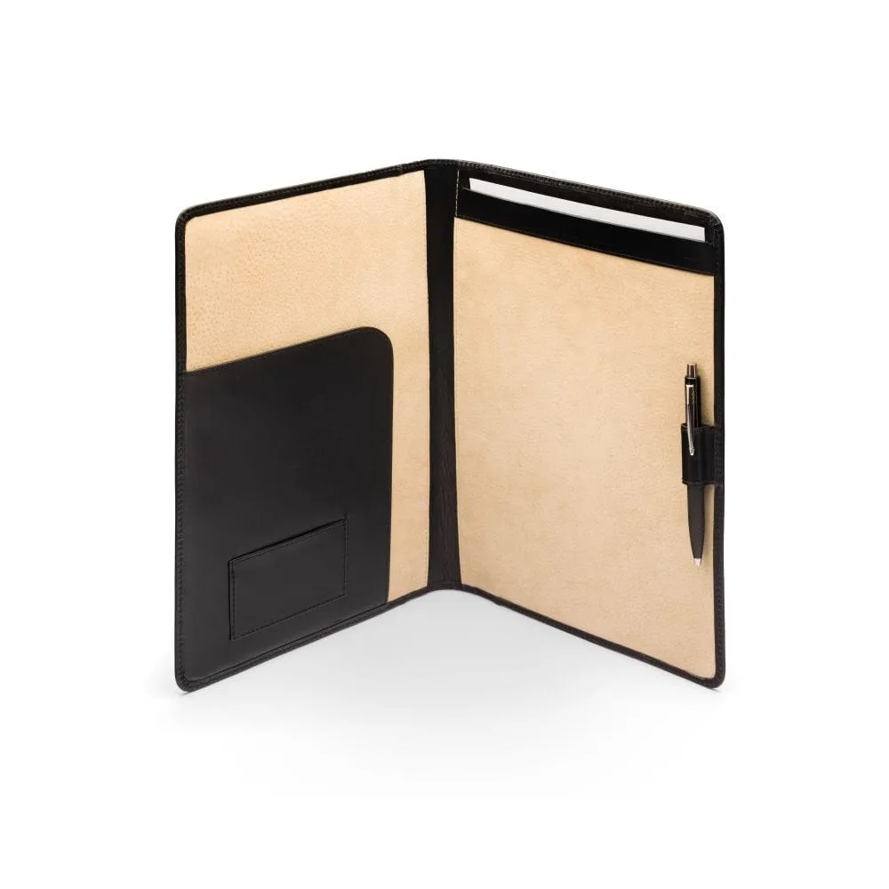A4 Leather Folder - Black